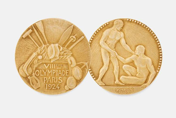 На аукцион выставят редкую золотую медаль Олимпиады 1924 года